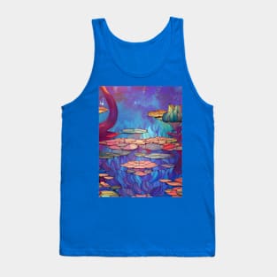 Stained Glass Lotus Lake Tank Top